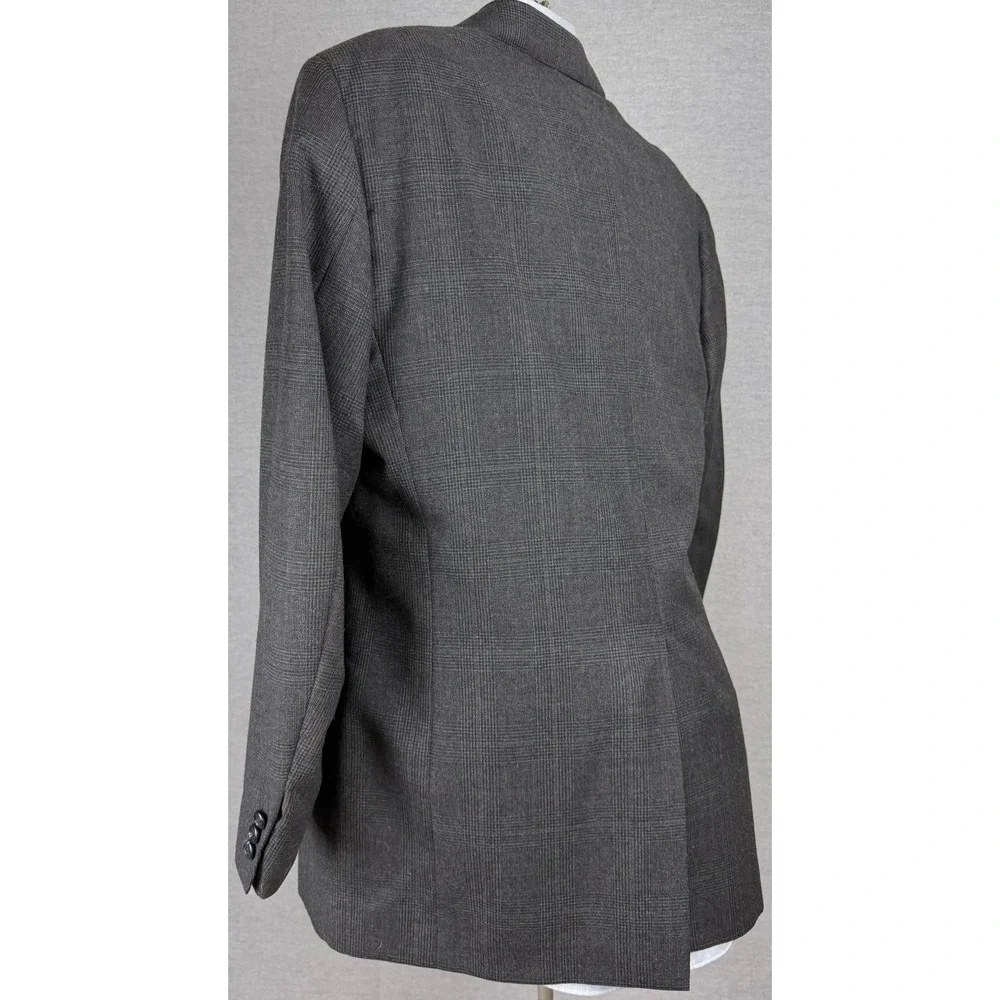 Brooks Brothers Mens 2 Piece Suit 40R 33x30.5 Grey Glen Plaid Pure Wool USA Made